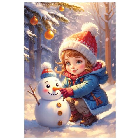 Пазл картонный НОВОГОДНИЙ 260 элементов АССОРТИ, 220х330 мм, HATBER