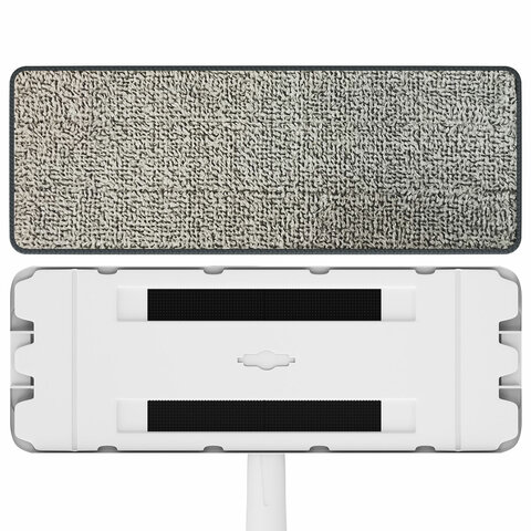 Швабра с отжимом и ведром 12л/9л двухкамерное, 2 насадки микрофибра, карманы с 2-х сторон, рукоятка 134-154см белый NeoMop XL, LAIMA,609149