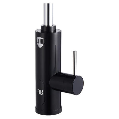 Водонагреватель проточный электрический ROYAL THERMO QuickTap, 3,3 кВт, 1,48 л/м, кран, черный, НС-1588899