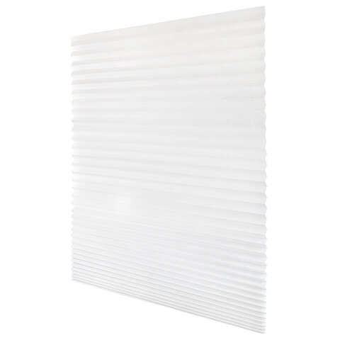 Жалюзи-плиссе, штора тканевая самоклеящаяся BRABIX, 120х180 см, "СТАНДАРТ+", 80 г/м2, цвет белый, 1 шт., 700010