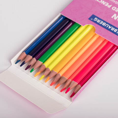 Карандаши цветные BRAUBERG, 60 цветов (Базовые, Металлик, Неон, Пастель, Телесные), трехгранные, грифель 3 мм, натуральное дерево, 181792