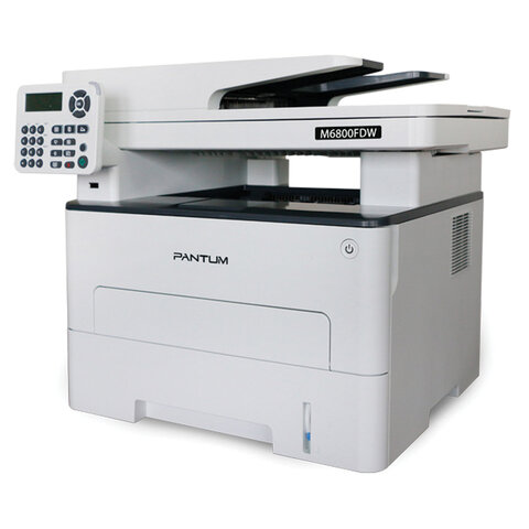 МФУ лазерное PANTUM M6800FDW "4 в 1", А4, 30 стр./мин., 60000 стр./мес., ДУПЛЕКС, АПД, Wi-Fi, сетевая карта