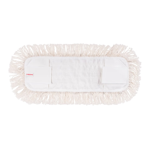 Насадка МОП плоская для швабры/держателя 42 см, уши/карманы (ТИП У/К), хлопок 4,5 см, упаковка, LAIMA, 601480