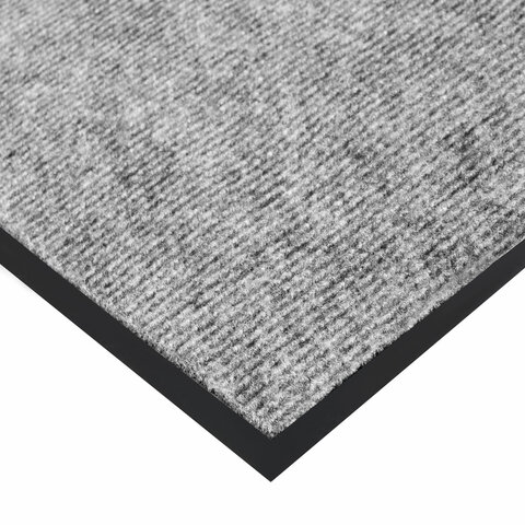 Коврик придверный 40х60 см, СЕРЫЙ, влаго-грязезащитный, 300 г/м2, мелкий рубчик, PRIMILA (ПРИМИЛА) STANDARD, 701018