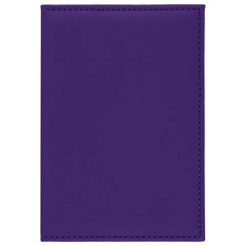Обложка для паспорта "Passport map", экокожа soft-touch, фиолетовая, STAFF, 238762