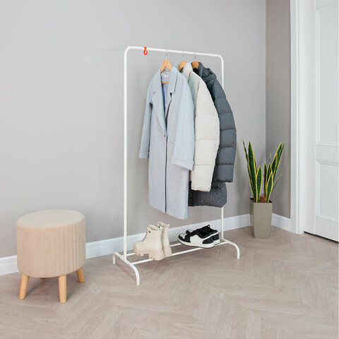 Вешалка для плечиков "Радуга-1", 1500х820х390 мм, металл, белая, ВНП 298 Б