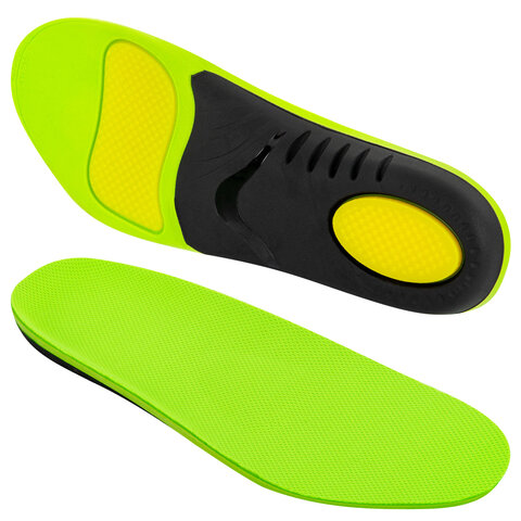 Стельки для кроссовок СПОРТИВНЫЕ КАРКАСНЫЕ, материал PU PRO SPORT, размер RU 40-41 / EU 41-42, с линиями выреза, SHEGRA (ШЕГРА), 700767