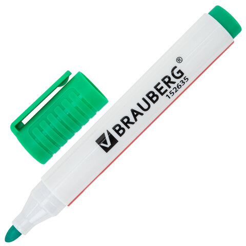 Маркеры стираемые для белой доски, НАБОР 4 ЦВЕТА, BRAUBERG "ULTRA WHITEBOARD MARKER", 3 мм, 152635