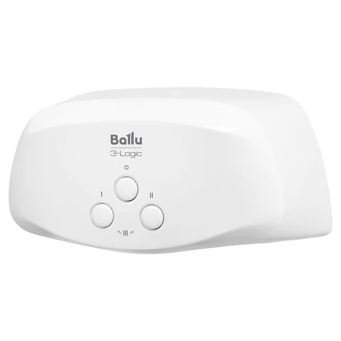 Водонагреватель проточный электрический BALLU 3-Logic TS, ненапорный, 3,5 кВт, 2 л/м, кран + душ, НС-1588892