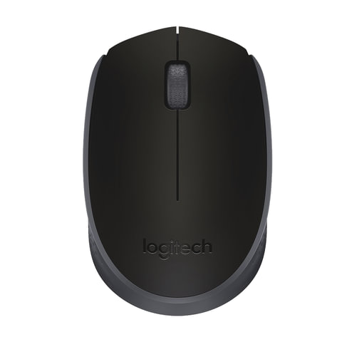 Мышь беспроводная LOGITECH M171, 2 кнопки + 1 колесо-кнопка, оптическая, черная