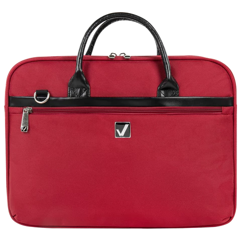 Сумка портфель BRAUBERG DANDY с отделением для ноутбука 15,6", 3 кармана, "Dialog", красная, 30х40х7 см, 240462
