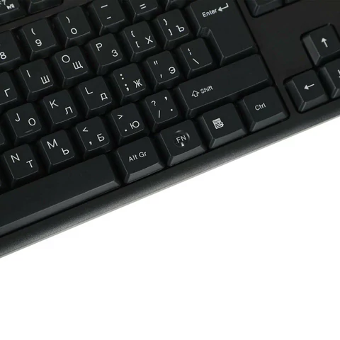 Клавиатура проводная A4TECH KK-3, USB, 104 кнопки, черная, 1530244