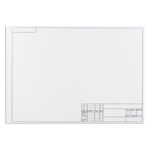 Папка для черчения БОЛЬШАЯ А3, 297х420 мм, 10 л., 160 г/м2, рамка с горизонтальным штампом, ПИФАГОР, 129228