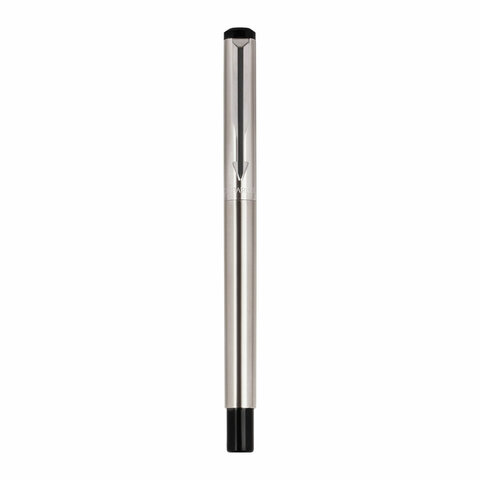 Ручка перьевая PARKER "Vector Stainless Steel", корпус серебристый, детали из нержавеющей стали, синяя, S0029690
