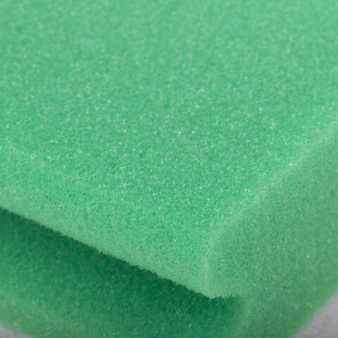 Губка для посуды 12х8,6х4,8 см, 1 шт., MEGA, поролон с абразивным слоем, профильная, кафель/уборка/посуда, LAIMA К1013, 601556