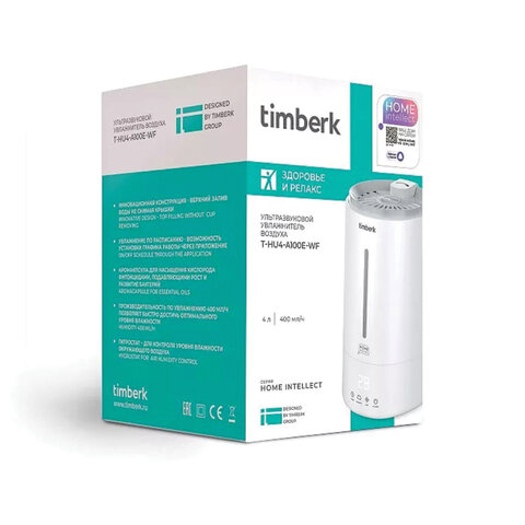 Увлажнитель воздуха TIMBERK A100E-WF, объем бака 4 л, 30 Вт, аромаконтейнер, белый, T-HU4-A100E-WF