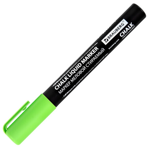 Маркеры меловые CHALK LIQUID MARKER, НЕОН, НАБОР 8 ЦВЕТОВ, 3 мм, стираемые, BRAUBERG "CHALK", 152597