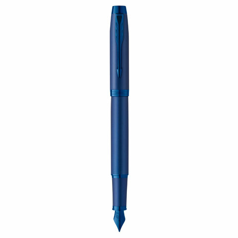 Ручка перьевая PARKER "IM Professionals Monochrome Blue", синий металлик, нержавеющая сталь, синяя, 2172964