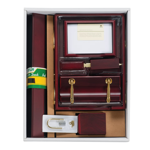 Набор подарочный настольный BESTAR "Titan" из дерева, 8 предметов, цвет "красное дерево", 236366