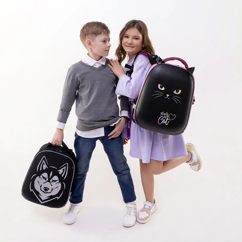 Ранец BRAUBERG SHINY, 2 отделения, с брелоком, "Husky", СВЕТЯЩИЙСЯ РИСУНОК, 38х28х14 см, 271383