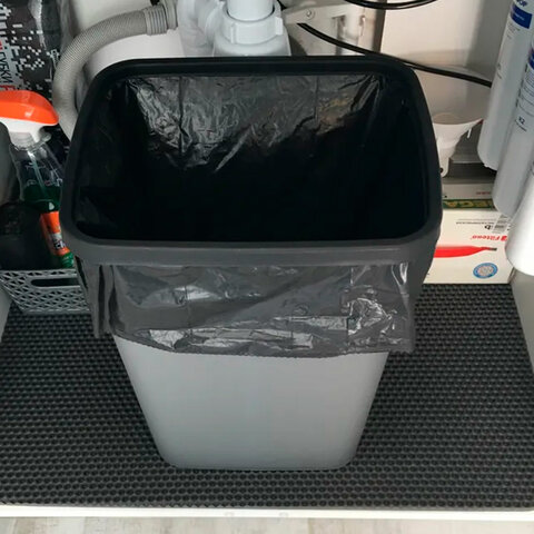 Коврик EVA / ЭВА универсальный 68х120 см ячеистый (СОТЫ) применим для кухни, ванной, прихожей, животных, авто, цвет СЕРЫЙ LAIMA, 608714