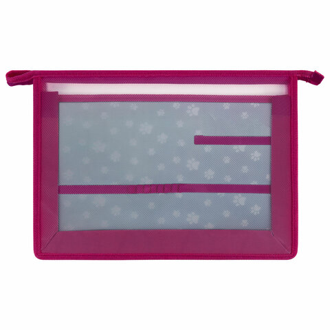 Папка для труда на молнии BRAUBERG А4, 2 отделения, органайзер, "Cat patches", 272211