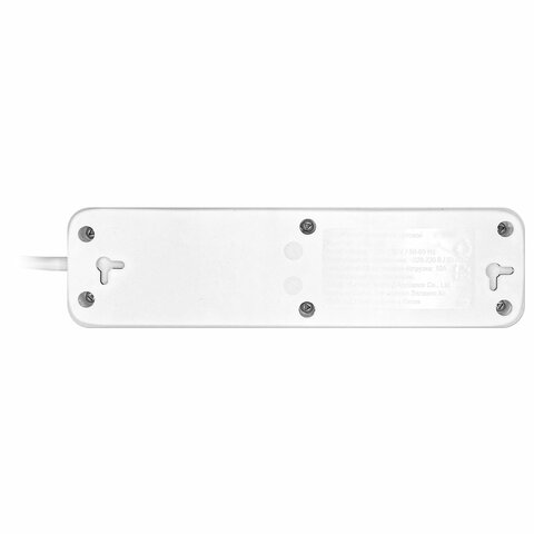 Удлинитель сетевой SONNEN PSW-183, 3 розетки c заземлением, выключатель 10 А, 1,8 м, белый, 513659