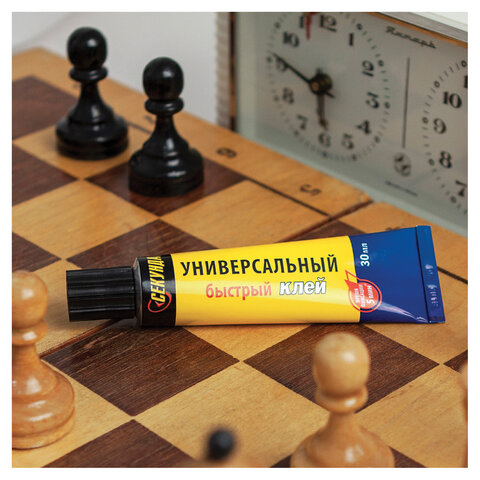 Клей универсальный СЕКУНДА "5 МИНУТ", 30 мл, в шоу-боксе, 403-197