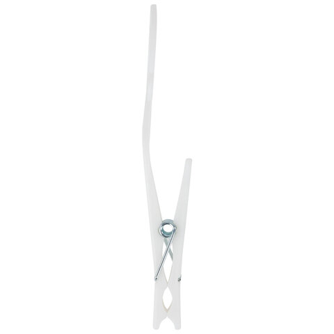 Прищепки бельевые с крючком 13 см, КОМПЛЕКТ 5 штук, пластик, белые, PRIMILA (ПРИМИЛА) EXTRA, 700518