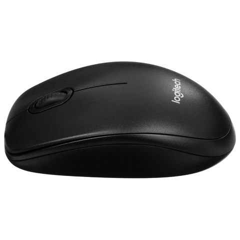 Мышь проводная LOGITECH B100, USB, 2 кнопки + 1 колесо-кнопка, оптическая, черная