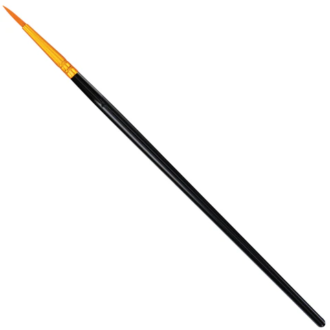 Кисти набор 10 шт., синтетика, черные, № 2/0-8 (Круглые; Овальные; Плоские; Лайнеры), WBZ (ВБЗ), 201084