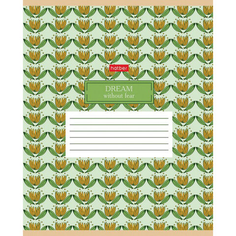 Тетрадь 24 л. HATBER клетка, обложка картон, "Trend pattern" (5 видов в спайке), 24Т5В1