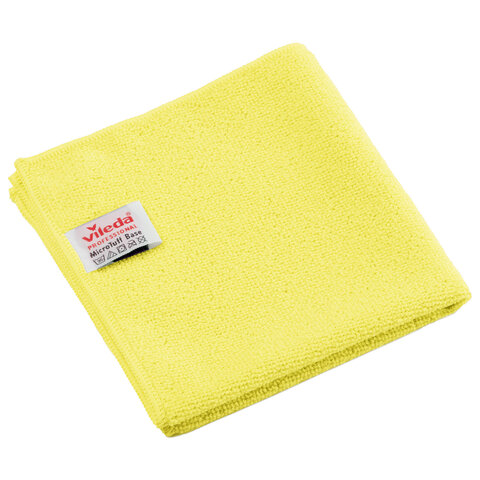 Салфетки VILEDA PROFESSIONAL "МикроТафф Бейс" КОМПЛЕКТ 5 шт., микрофибра, желтый, 36х36 см, 174182