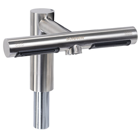 Сушилка для рук, встроенная в смеситель с подачей воды, сенсорная, SONNEN SF1204, 1200 Вт, 95 м/с, IP24, нержавеющая сталь, 607194