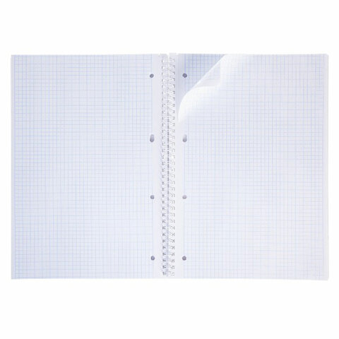 Тетрадь А4, 80 л., HATBER гребень, клетка, 3D фольга, "TIME" (2 вида в спайке), 80Т4лофлВ1гр