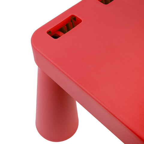 Стул детский со спинкой МАМОНТ красный, от 2 до 7 лет, безвредный пластик, 01.002.01.05.1