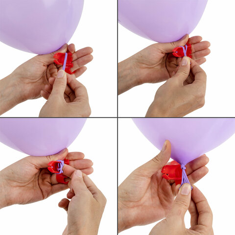 Шары воздушные НАБОР ДЛЯ ДЕКОРА "Мечта", 100 шаров, сиреневый/белый/золото, BRAUBERG KIDS, 591897