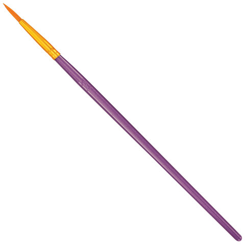 Кисти набор 10 шт., синтетика, фиолетовые, № 2/0-8 (Круглые; Овальные; Плоские; Лайнеры), WBZ (ВБЗ), 201086