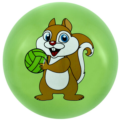 Мяч детский надувной "Зверята", 25 см, ПВХ, ассорти, 6 цветов, JOLLY JOT (ДЖОЛЛИ ДЖОТ), 666121