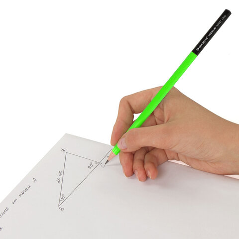 Карандаш чернографитный BRAUBERG "PREMIUM TURKEY", 1 шт., "Ultra", НВ, ассорти, дисплей,181570