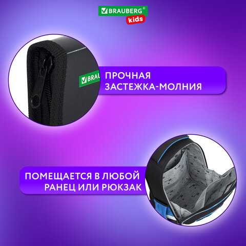 Папка для тетрадей BRAUBERG KIDS А5, 1 отделение, пластик, молния вокруг, "Digital gamepad", 273326