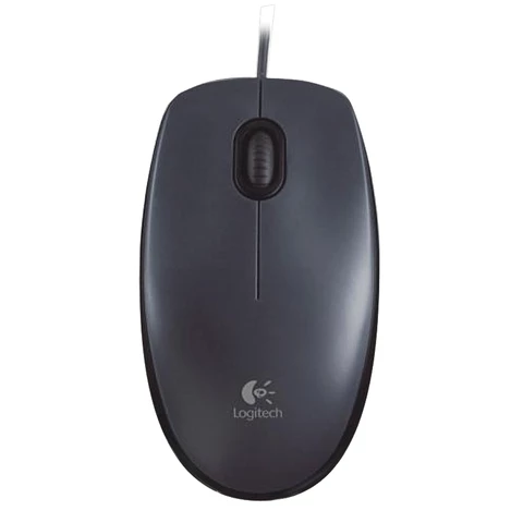 Мышь проводная LOGITECH M90, USB, 2 кнопки + 1 колесо-кнопка, оптическая, черная