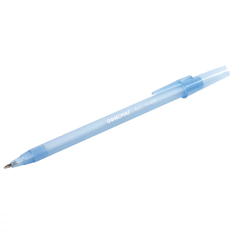 Ручка шариковая ОФИСМАГ i-STICK, СИНЯЯ, пишущий узел 0,7 мм, линия письма 0,35 мм, 143227, BP228