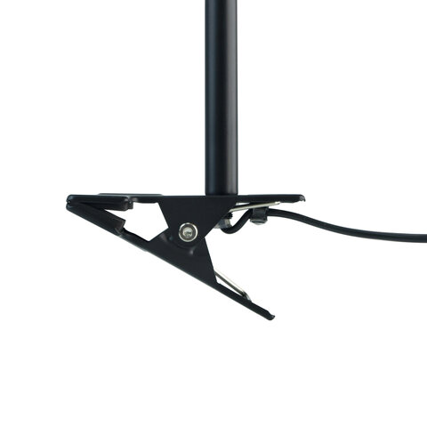 Настольная лампа светильник "Лира" на прищепке, цоколь E27, 40 Вт, черный матовый