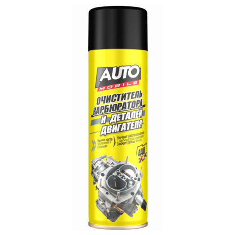 Очиститель двигателя и карбюратора 440 мл, AUTO MOBILE, СИБИАР, 5-07.03.123.21