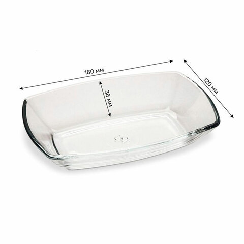 Блюдо, 120х180 мм, КОМПЛЕКТ 2 штуки, стекло, PASABAHCE "ТОКИО", фирменная подарочная упаковка, 54942