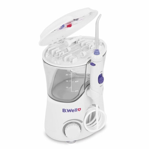 Ирригатор для полости рта (НДС 10%) B.WELL WI-922, стационарный, емкость резервуара 0,6 л, 7 насадок, белый