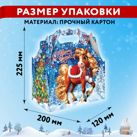 Подарок новогодний "ЛАРЕЦ ЗЛАТИК", НАБОР конфет 1000 г, картонная коробка, МОСУПАК