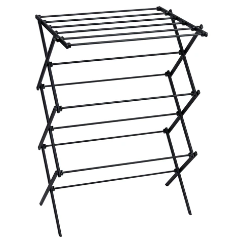 Сушилка напольная МИНИ для белья раскладная, 6 уровней, 10 метров, LAIMA HOME LADDER BLACK, 700473