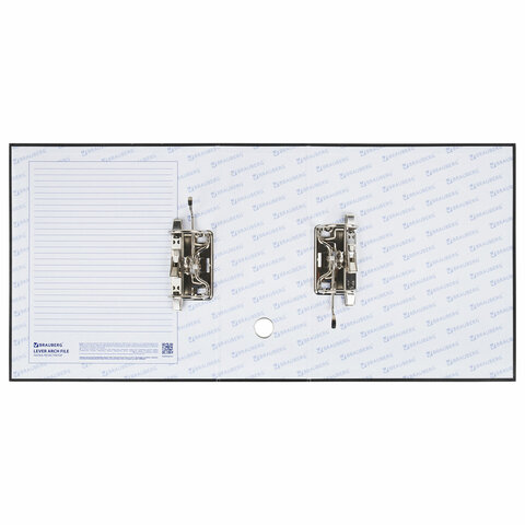 Папка-регистратор BRAUBERG с двумя арочными механизмами (до 800 листов), покрытие ПВХ, 125 мм, черная, 226053